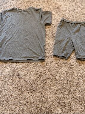 SHEIN Gray Two-Piece Lounge Set